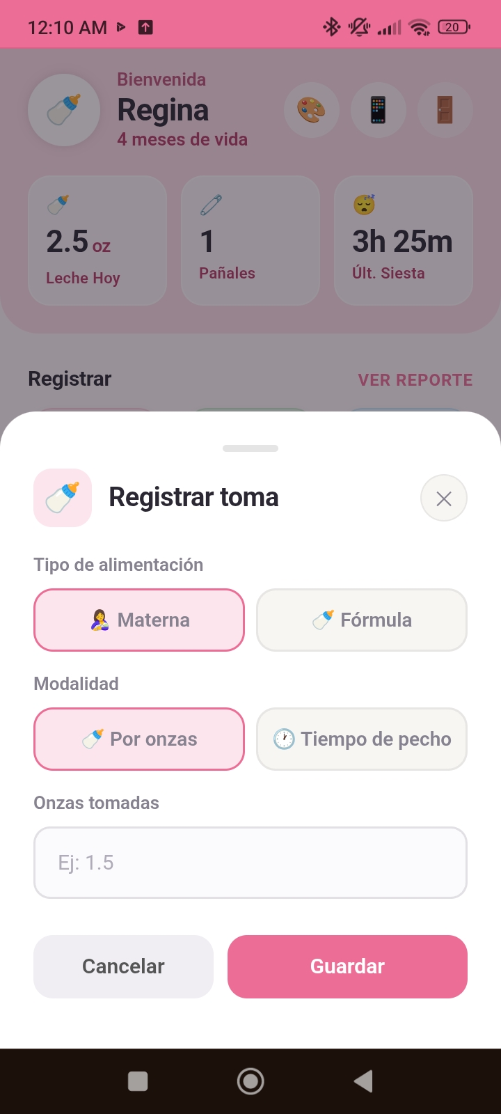 Registro de leche